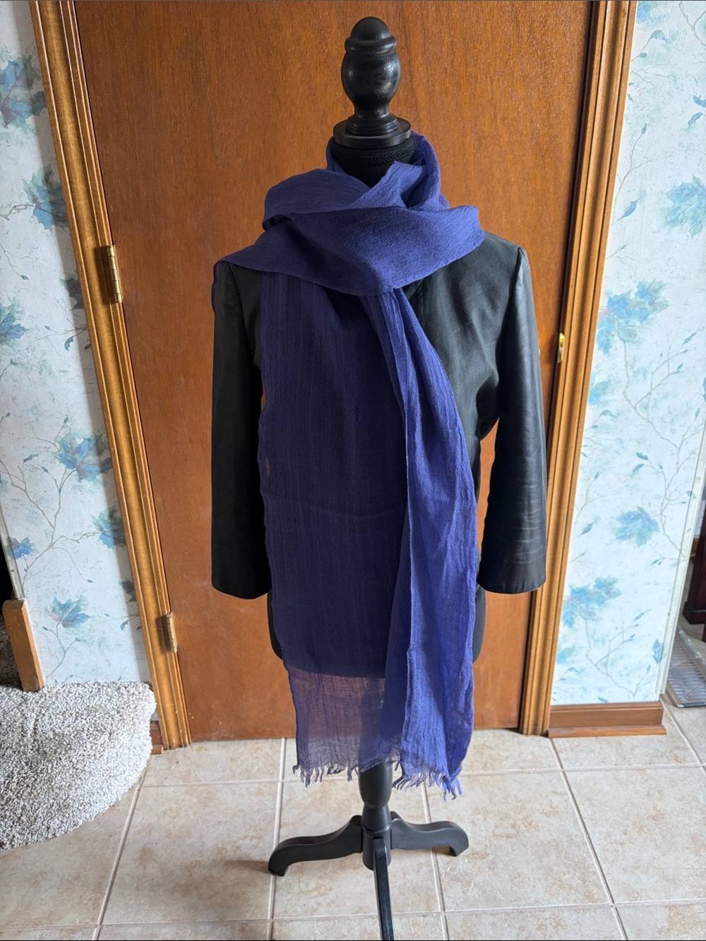 Halogen Deep Purple Lightweight Wrap Scarf